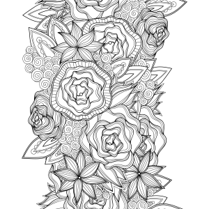 flower coloring pages advanced