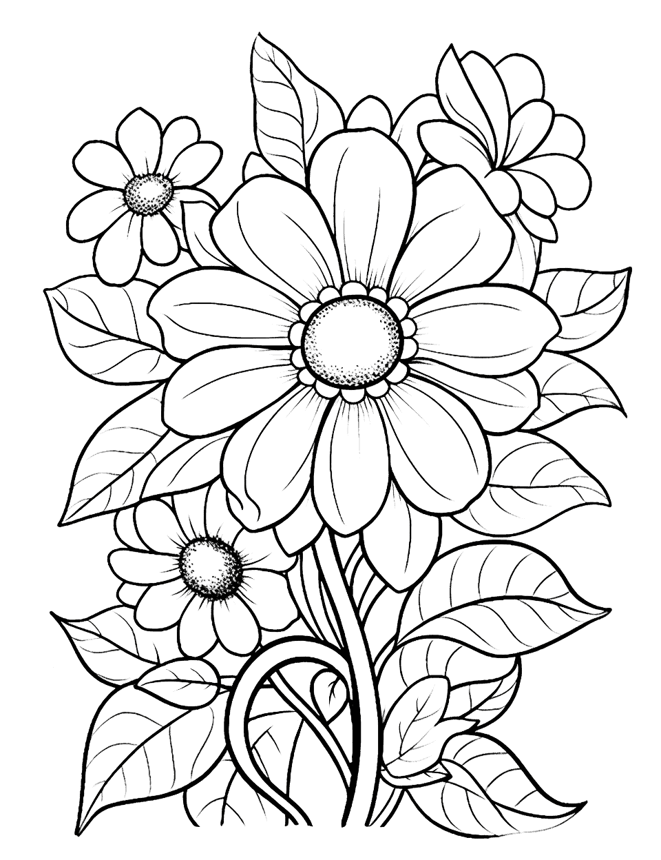 flower coloring pages for girls