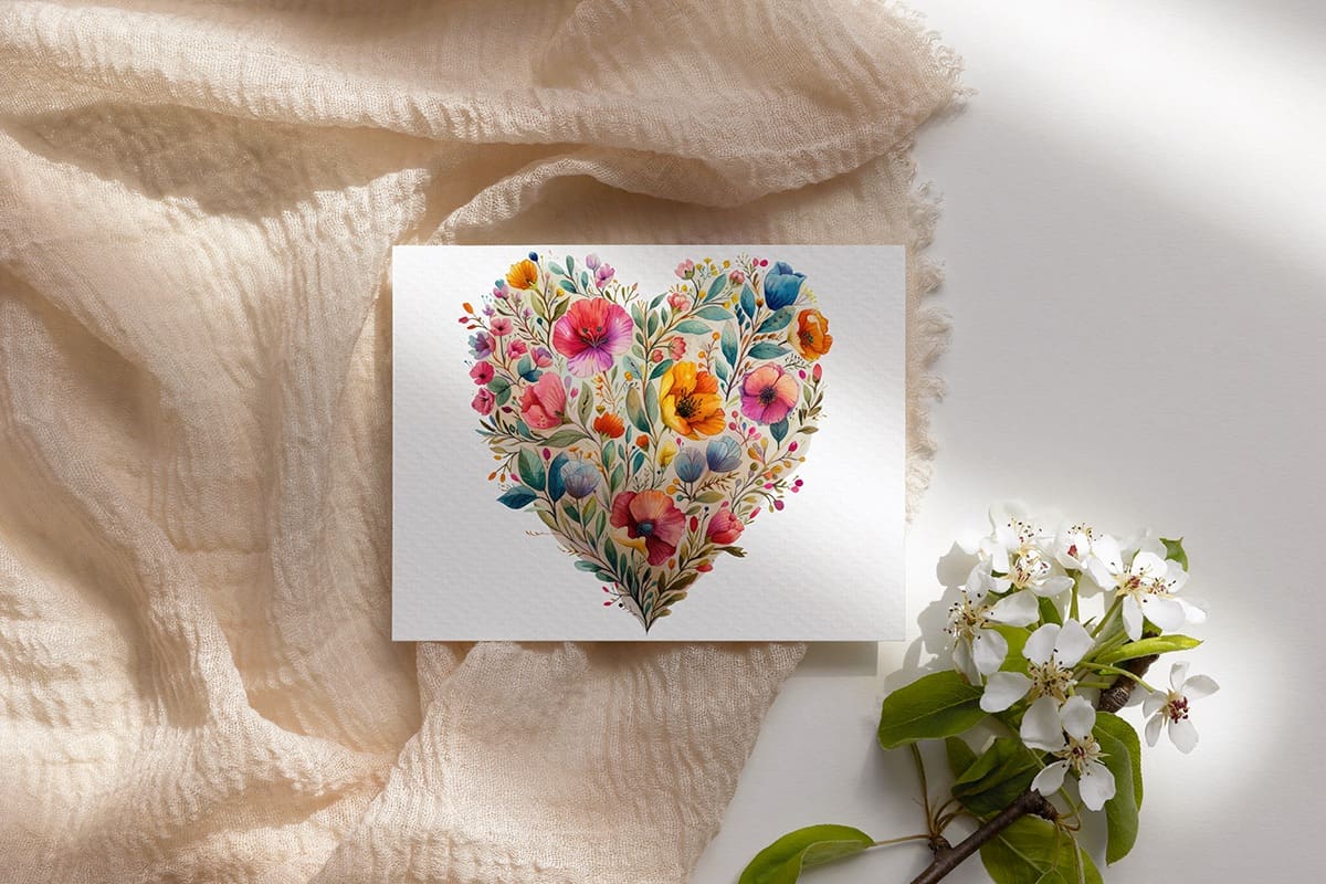 Bright Floral Hearts Clipart Collection - Hello Brazen