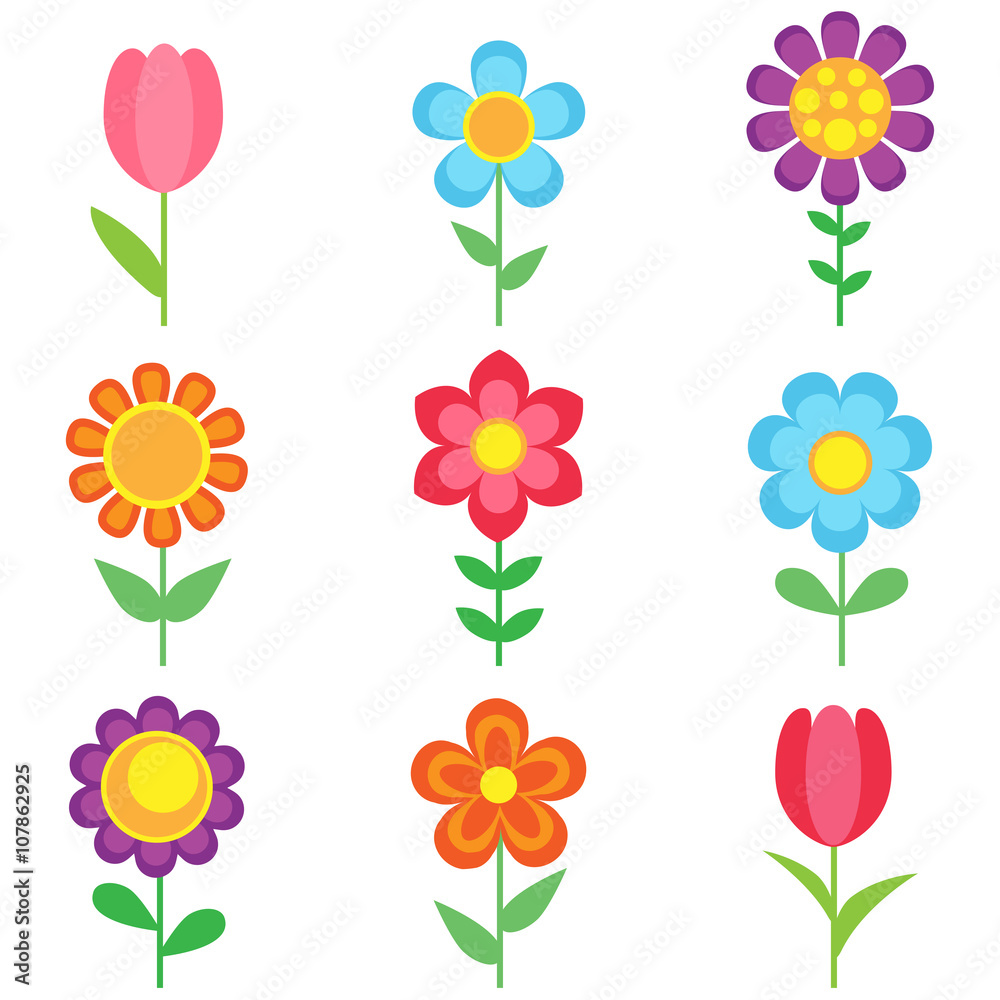 flower images cartoon