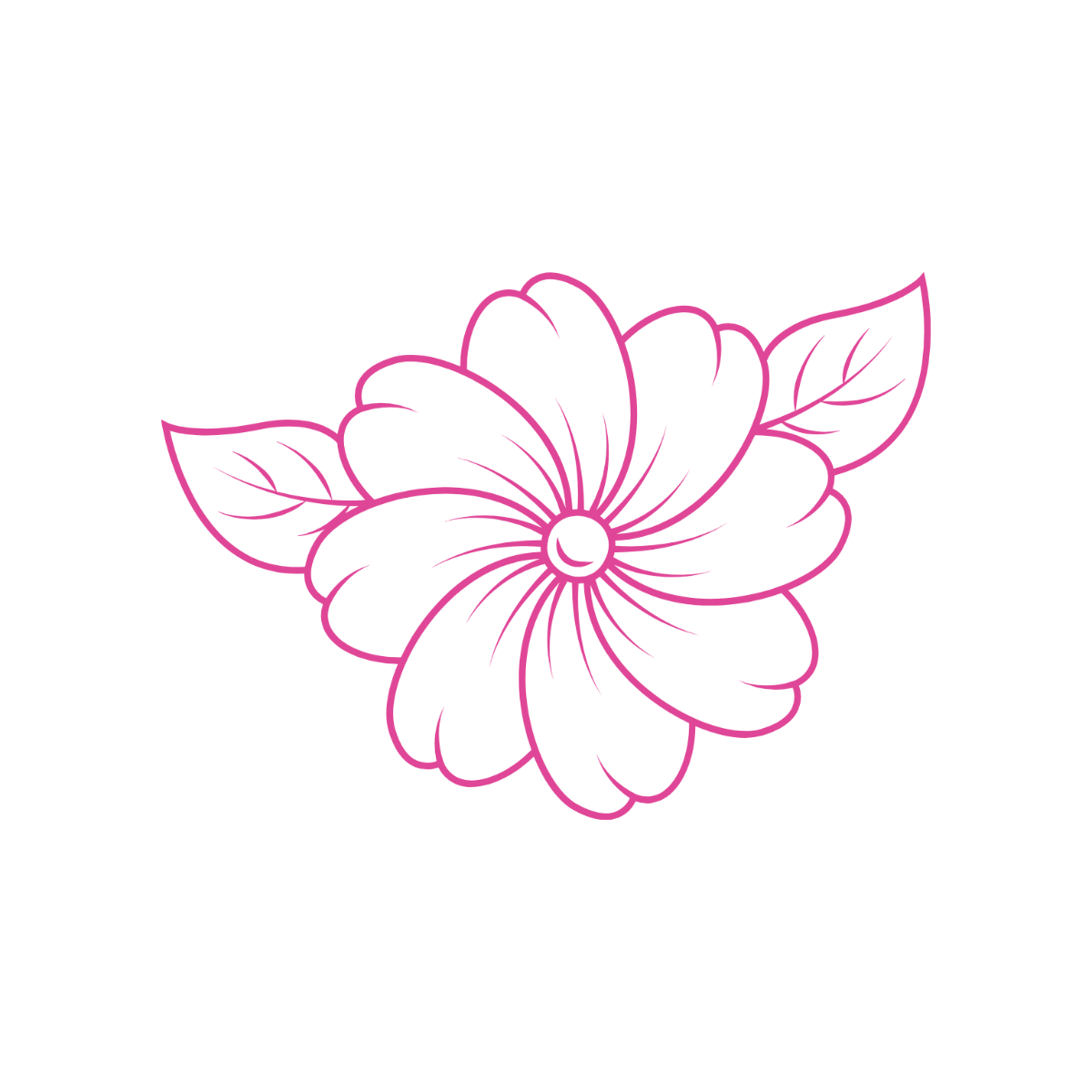 flower outline clipart