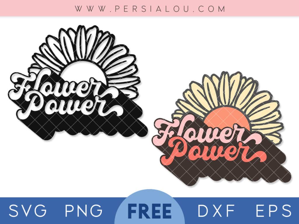 Free Flower Power SVG Cut File - Persia Lou
