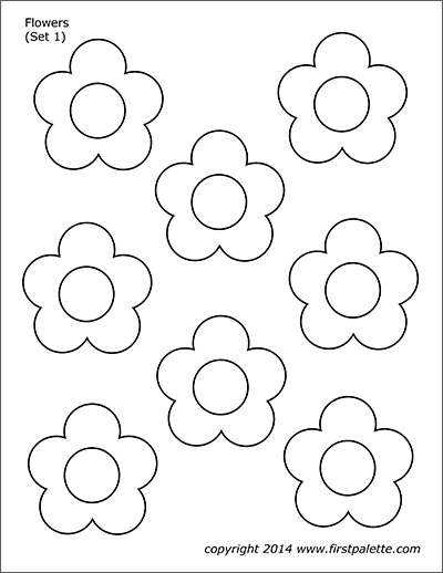flower template to colour