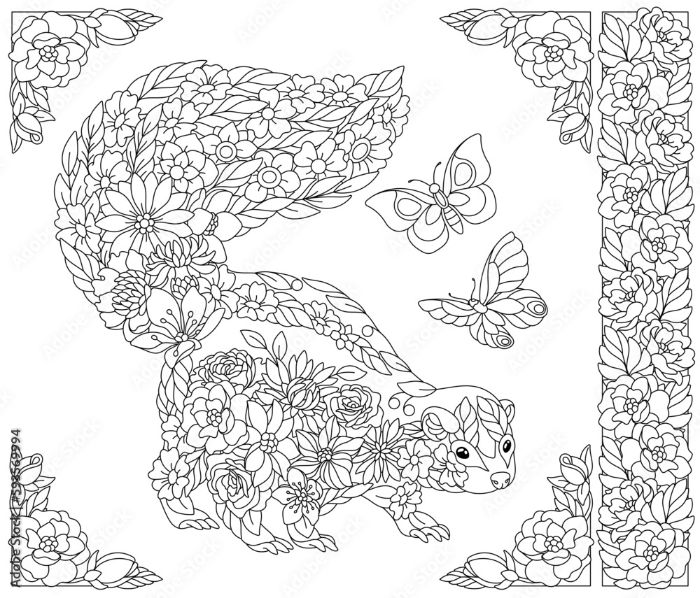 flower the skunk coloring pages