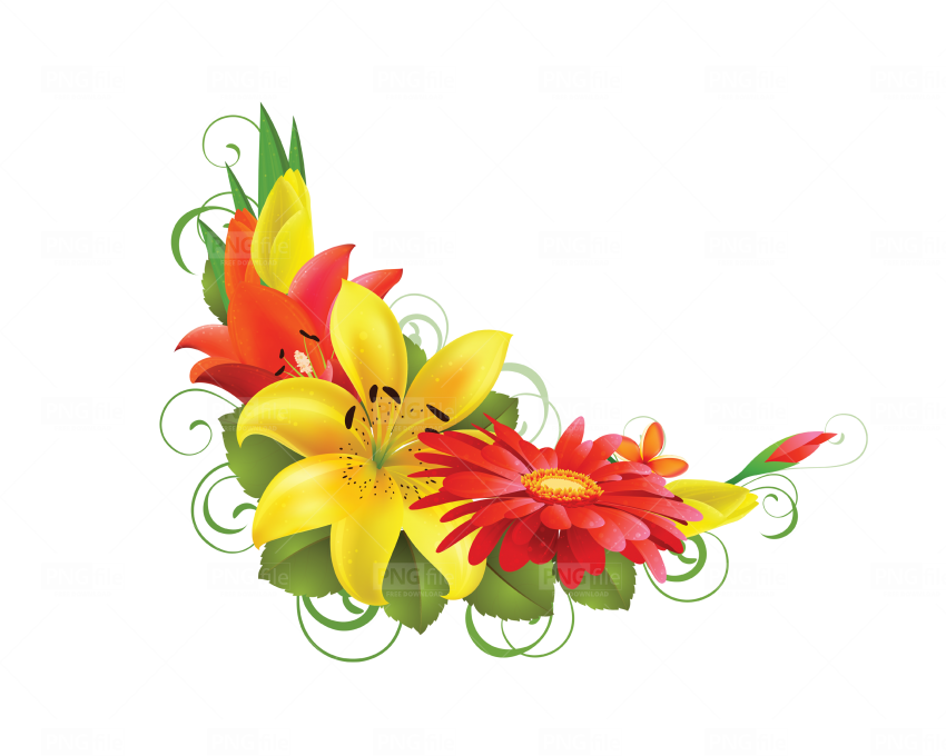 Beautiful Flower Corner Border Png - Photo #503 - PngFile.net ...
