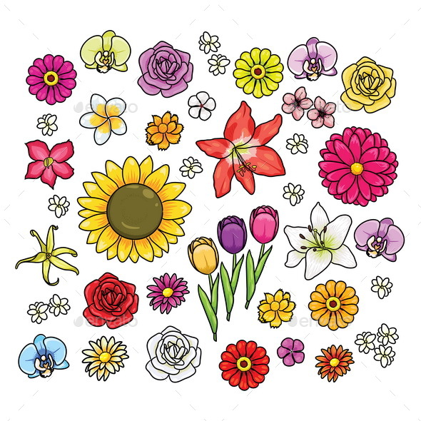 Pink Flower Cartoon Images - Free Download on clipart library