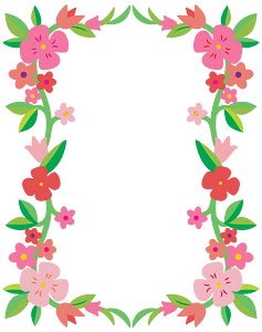 flowery border cliparts