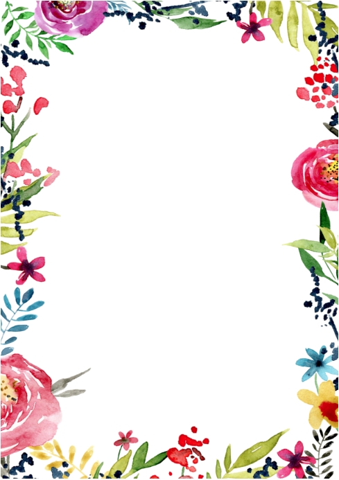 multi-colored floral border-Vorlage | PosterMyWall