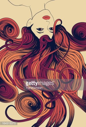 flowing hair cliparts
