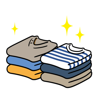 Free Vectors | Folded clothes piled up