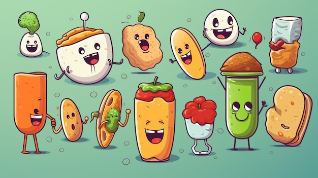 food cartoons