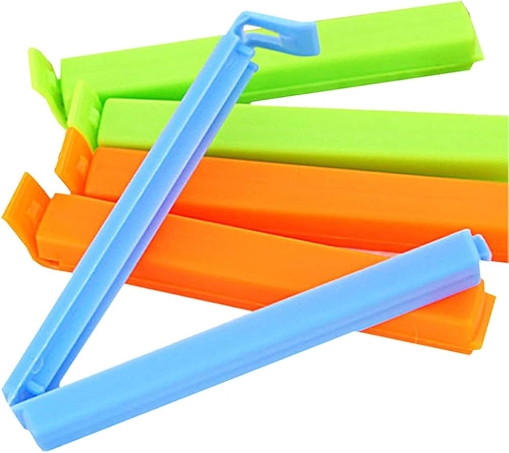 10pcs Food Bag Clips Sturdy Freezer Sealing Clips for Food Snack Random  Colors : Amazon.de: Home &amp; Kitchen