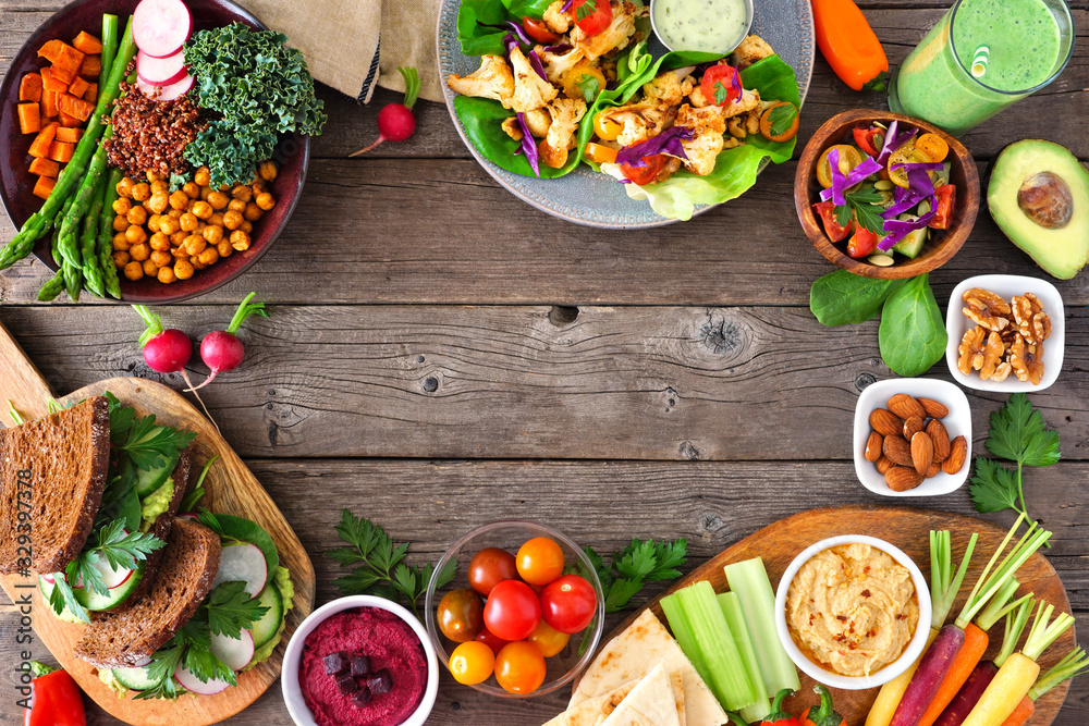Poster, Wandbilder Healthy lunch food frame, 40x26.7 cm