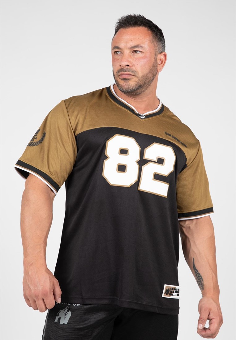 Trenton Football Jersey - Schwarz/Gold - 2XL