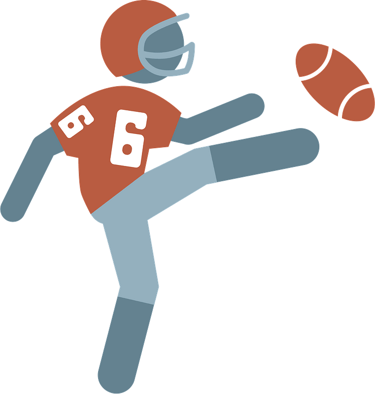 football kicker clipart