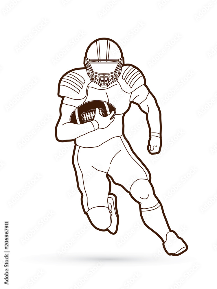 football player graphic