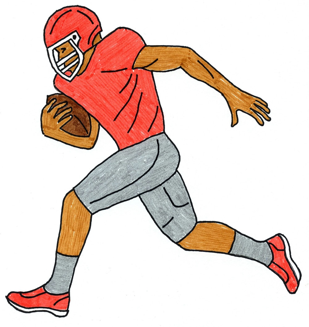 football players drawings