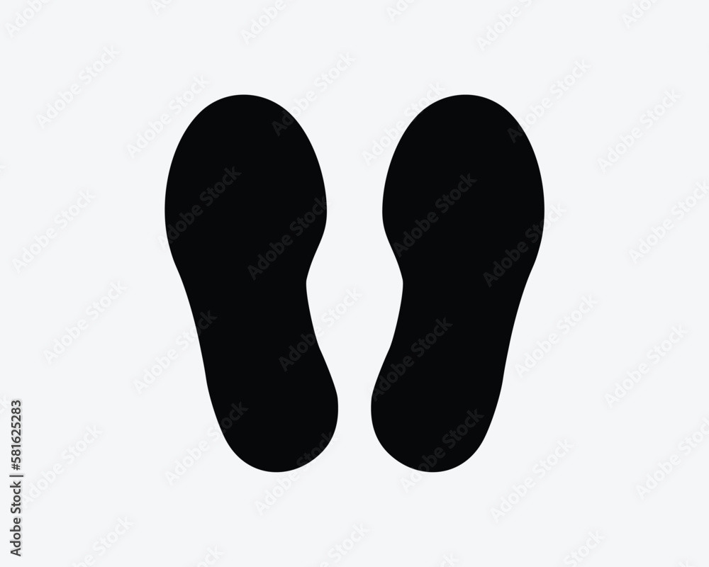Footstep Foot Step Footprints Foot Prints Shoes Sole Steps Black ...