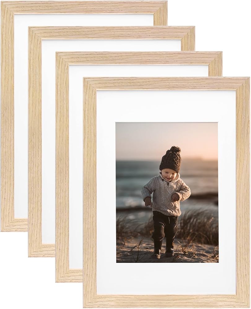 Amazon.com - KINLINK A4 Picture Frames Natural Wood Frames with ...