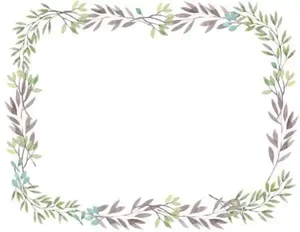 Free Printable Flower Border | Add Text or Images
