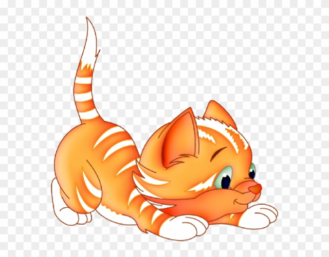 Free: Funny Cartoon Kittens Clip Art Images On A Transparent - Cat ...
