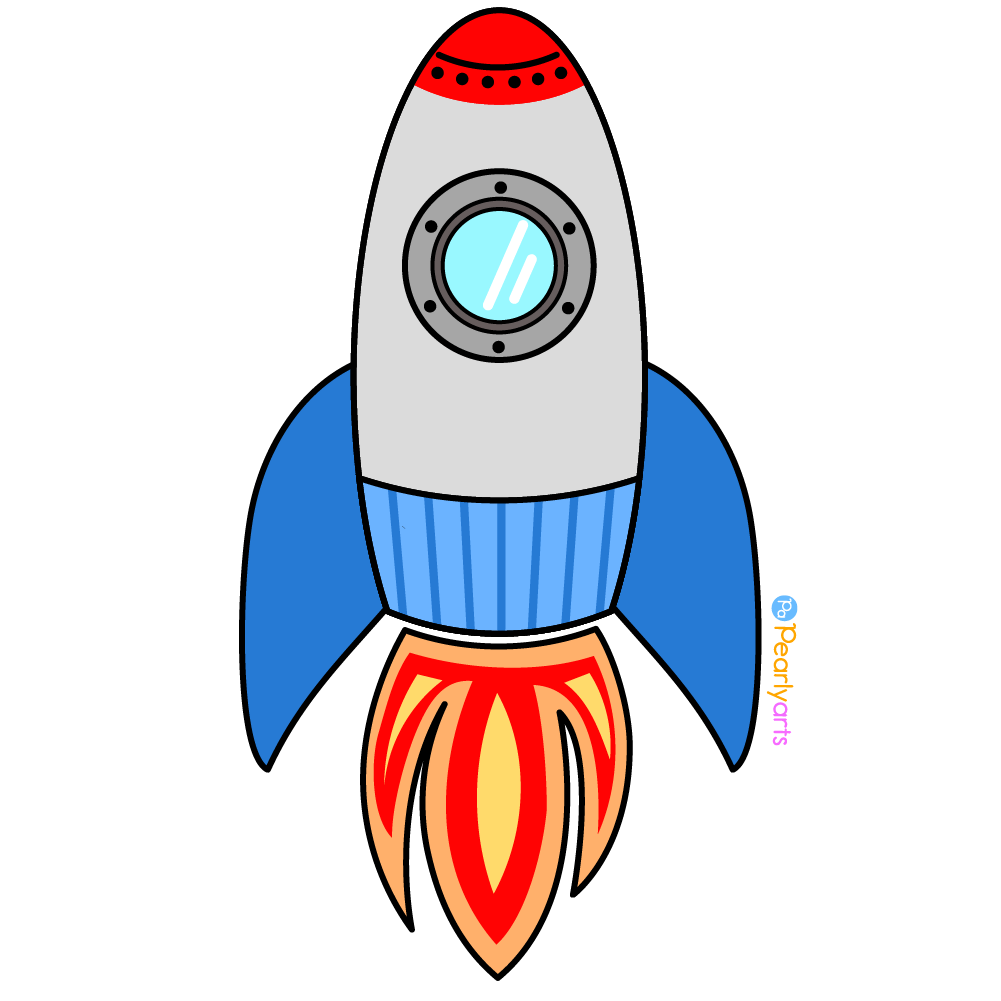 FREE Rocket Clipart | Pearly Arts