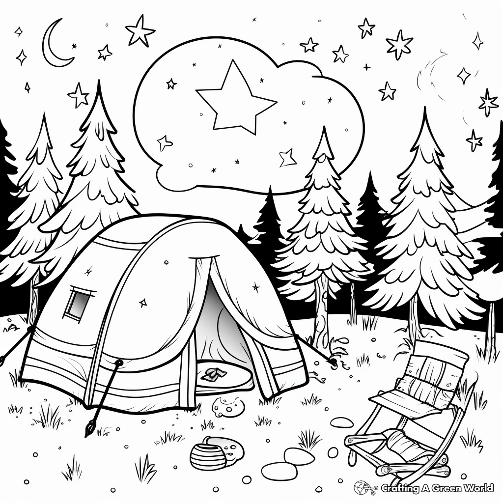 free coloring pages camping
