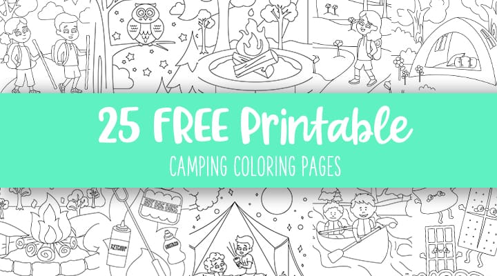 free coloring pages camping