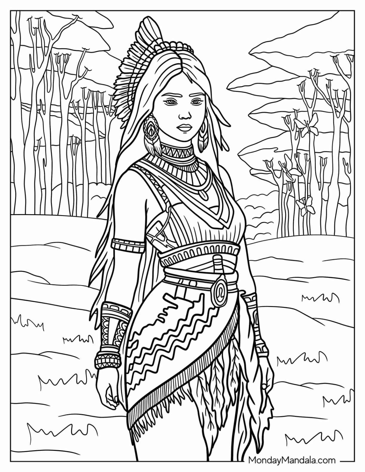 Free Coloring Pages Of Native American 2025 