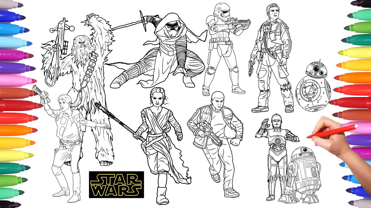 free coloring pages star wars characters