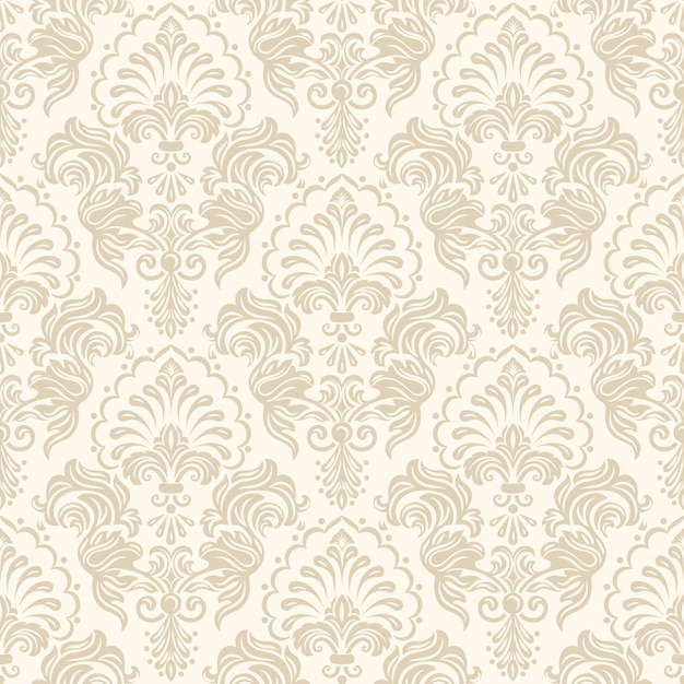 Free Vector | Damask seamless pattern background