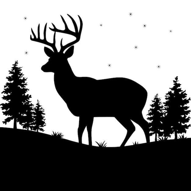free deer silhouette