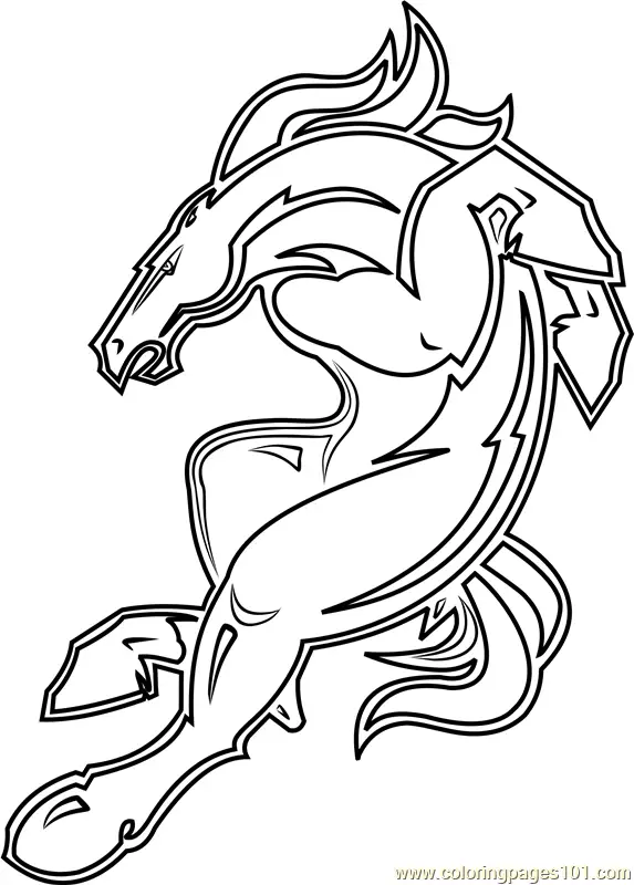 free denver broncos coloring pages