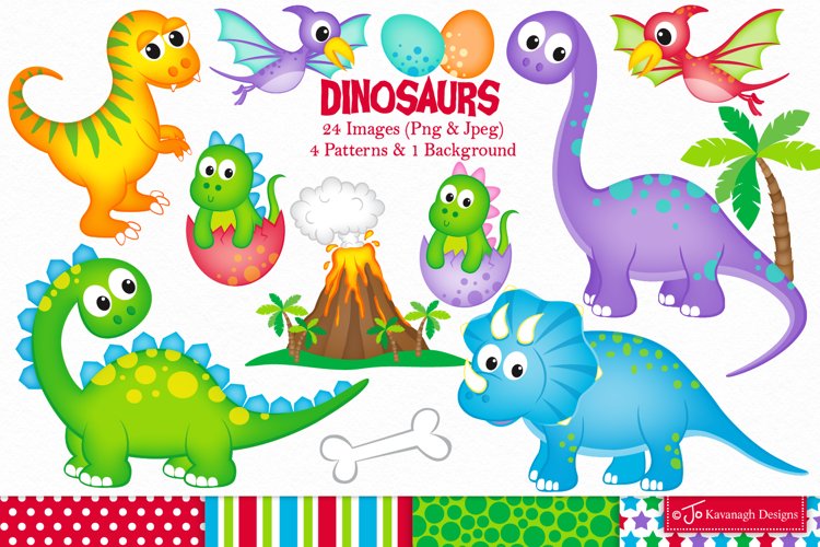 Dinosaur clipart, Dinosaurs graphics &amp; Illustrations, T-rex