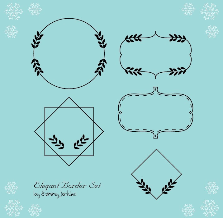 Download Free Elegant Border Set Vector - Free Vector Borders &amp; Frames