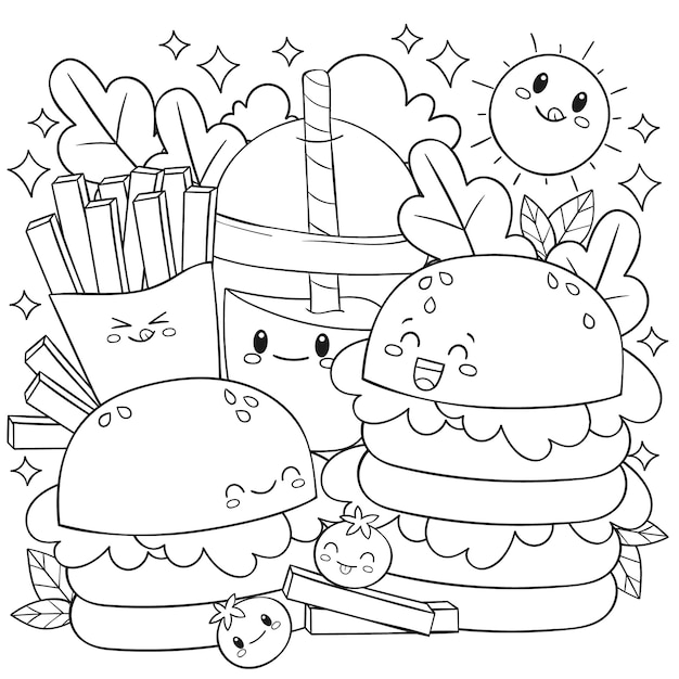 free food coloring pages for kids