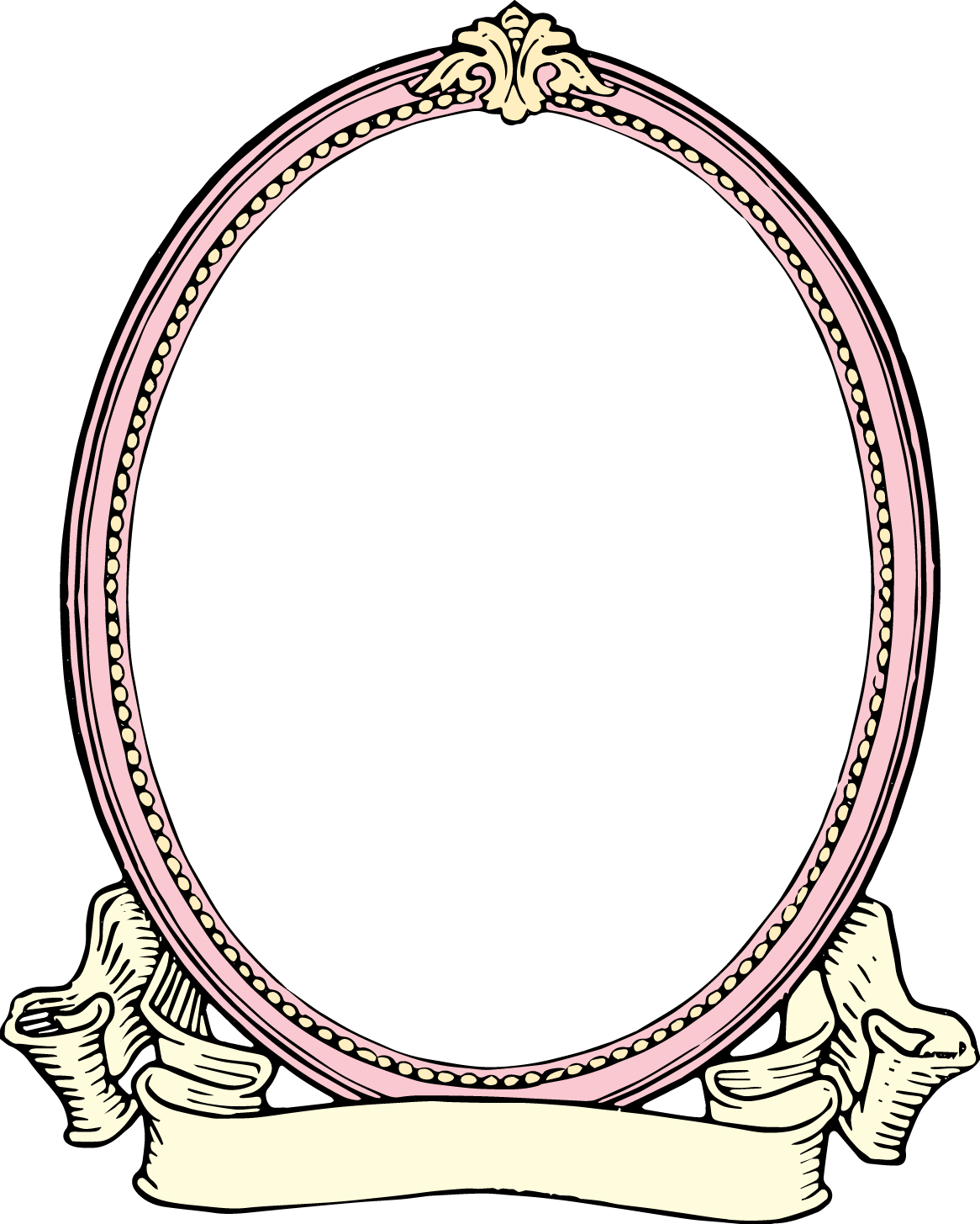Free Clipart Of A Simple Black and White Frame