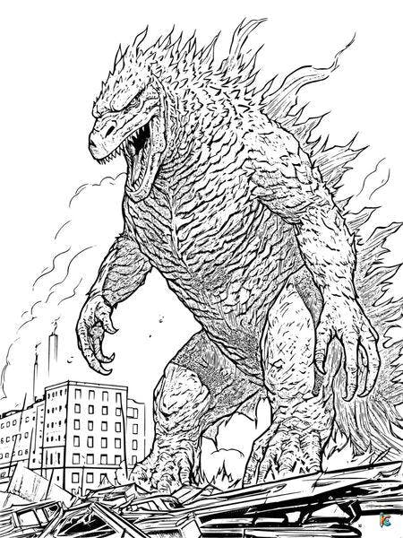 Explore Mesmerizing Godzilla Coloring Pages with ColoringPagesKC ...