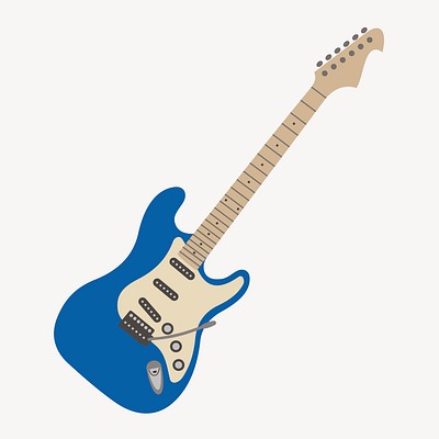 Electric guitar clipart, musical instrument | Free Photo - rawpixel