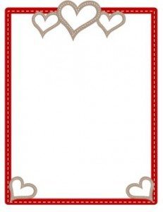 Free Printable Heart Border | Customize online or download as is