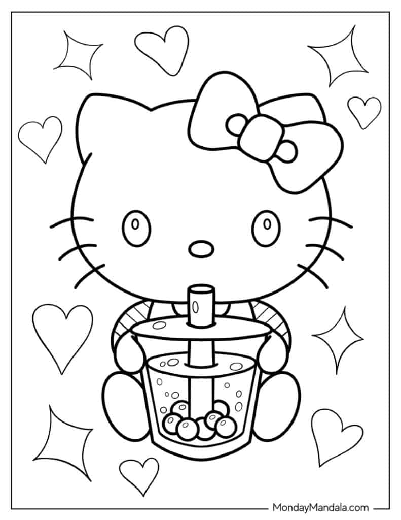 68 Hello Kitty Coloring Pages (Free PDF Printables)