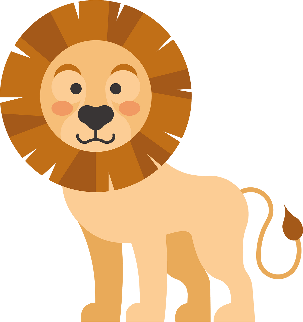 Lion cartoon vector clip art - Free vector clipart images on ...