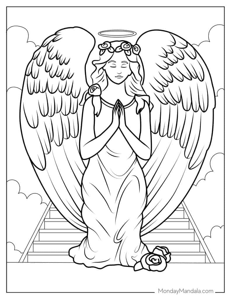 free printable angel coloring pages