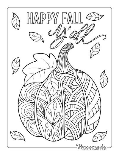 free printable autumn coloring pages