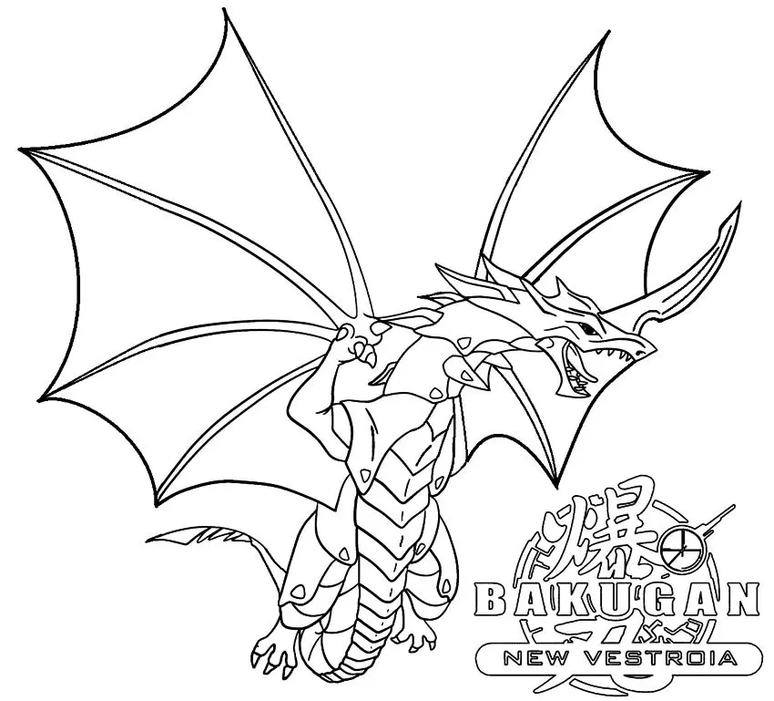 free printable bakugan coloring pages