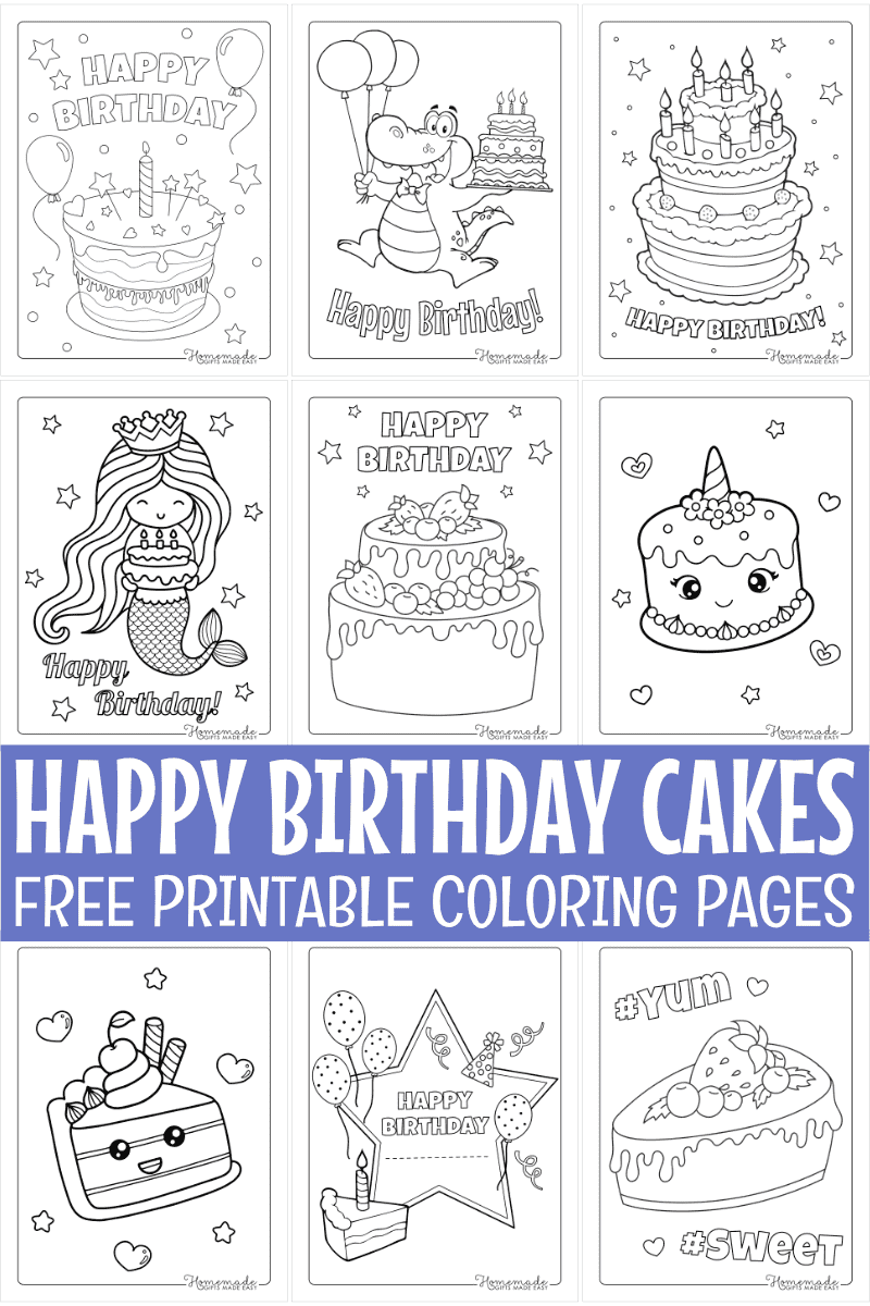 free printable birthday cake