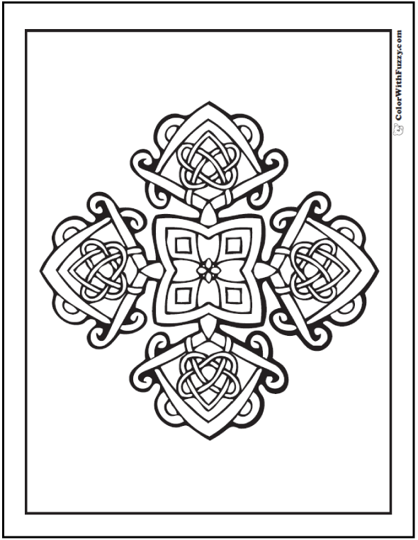free printable celtic coloring pages for adults