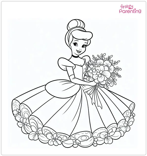 free printable cinderella coloring pages
