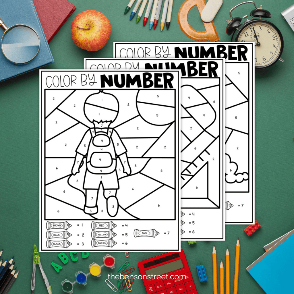 free printable color by number worksheets