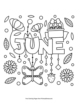 free printable coloring pages june